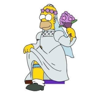 Simpsons Homer Bride