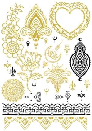 Gold Foil Designs A5 Sheet No 1