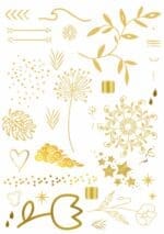 Gold Foil Designs A5 Sheet No 2